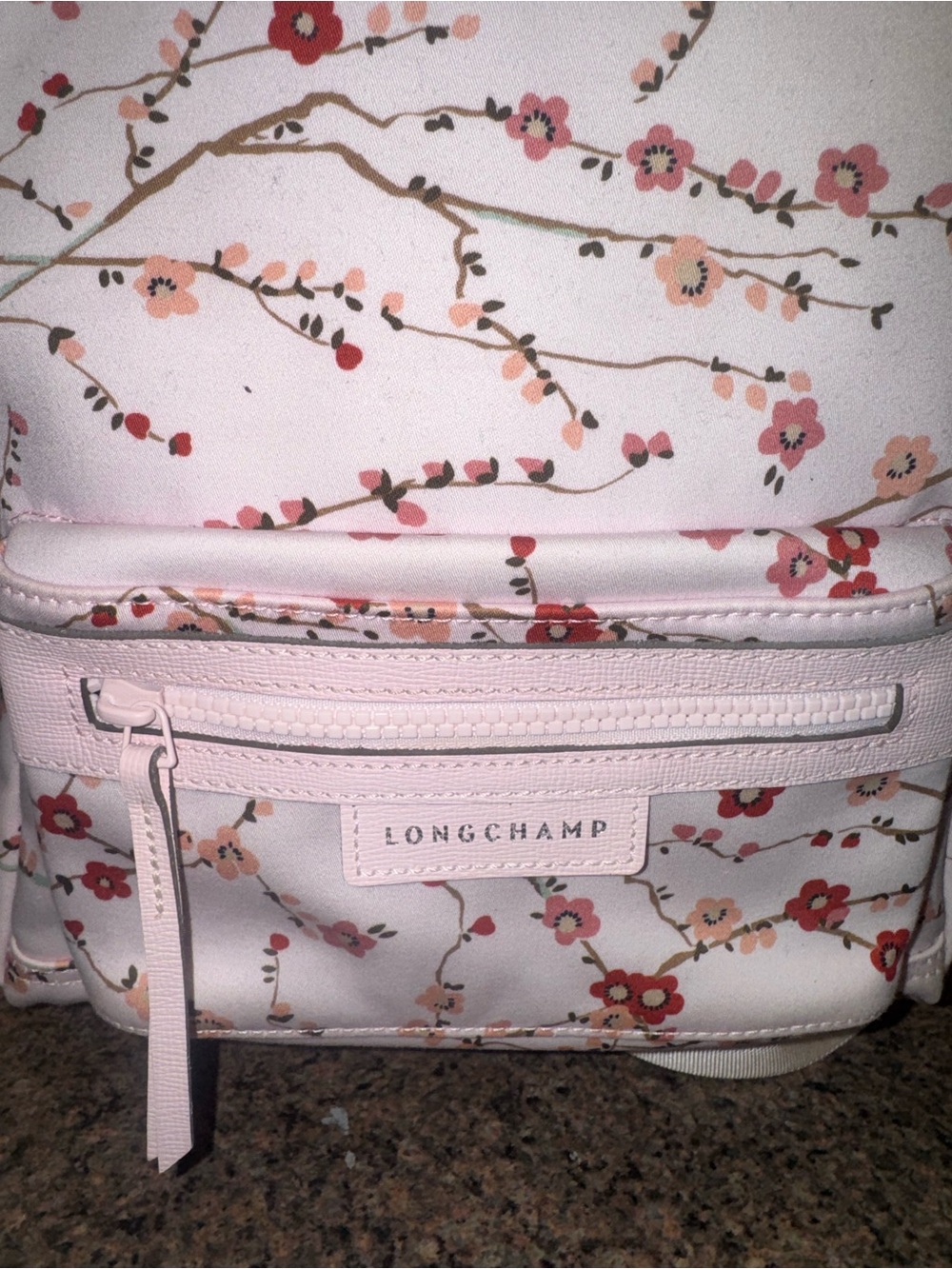 Longchamp Le Pliage Néo Sakura Backpack limited edition Pink Cherry Blossom - Picture 2 of 7